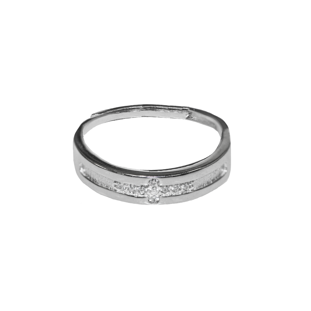 Adjustable Ring, Cubic Zirconia, 925 Sterling Silver, Available in Multiple Styles, 1 pc