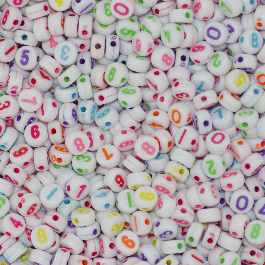 Plastic Beads Bulk Bag, Mixed Number, Round, 7mm, Sold Per pkg of Approx 1000