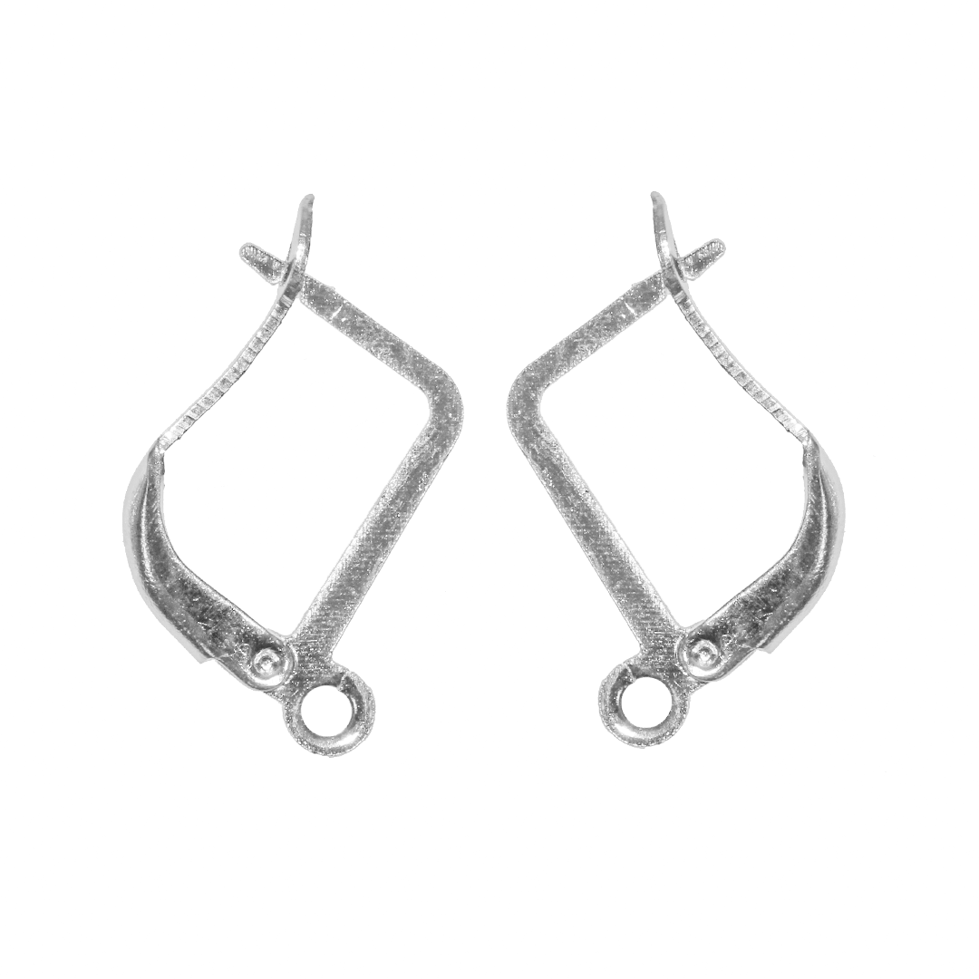 Earrings, Leverback, Silver, Alloy, 20mm x 9mm, Sold Per pkg of 10 pairs