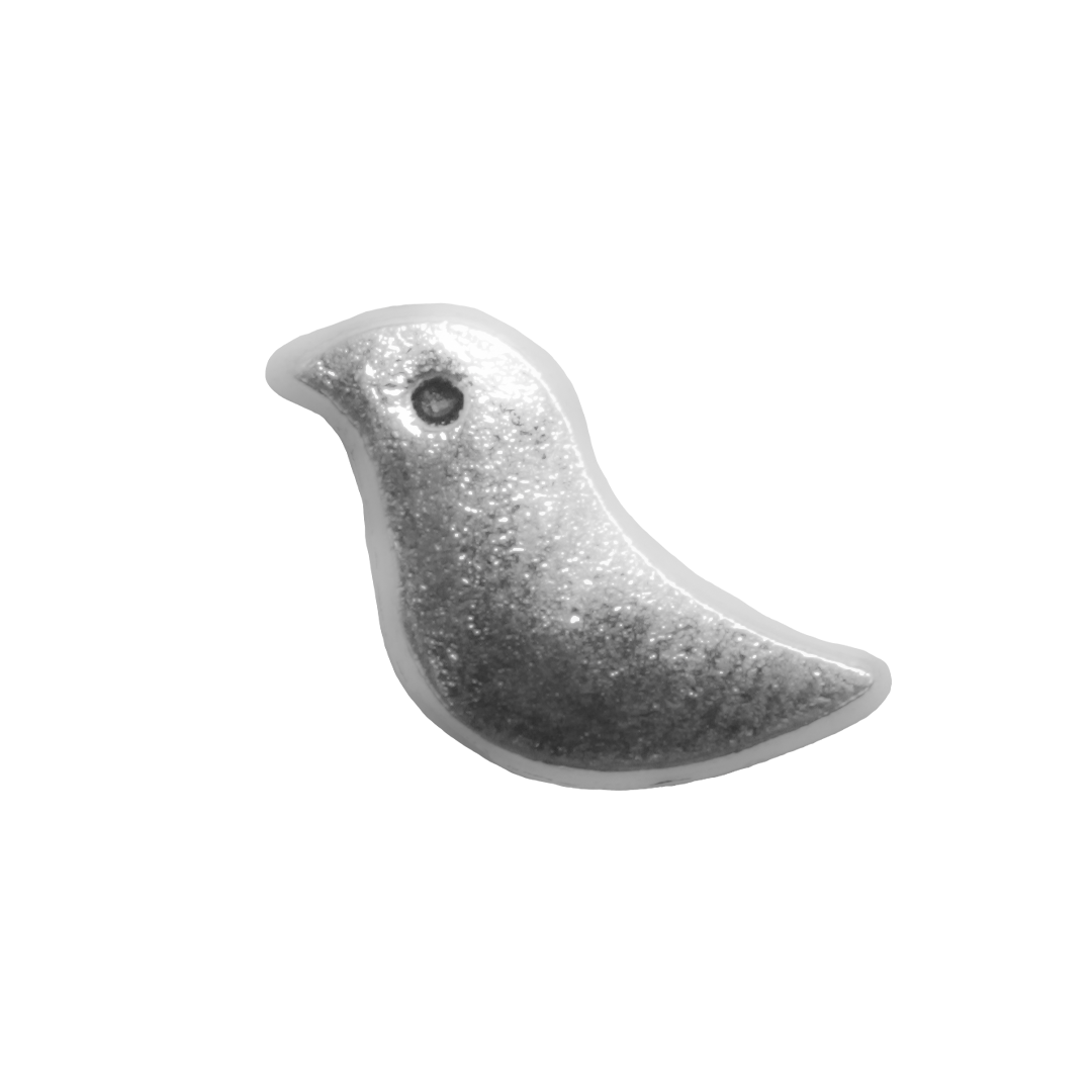 Spacers, Little Bird, Bright Silver, Alloy, 6mm x 12mm, Sold Per pkg of Approx 20