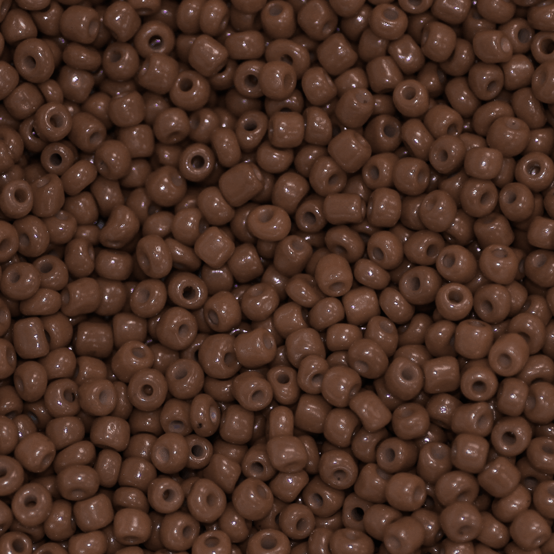 Seed Bead Bulk Bags - 6/0 - Chocolate Opaque - Approx 448g/6,000pcs