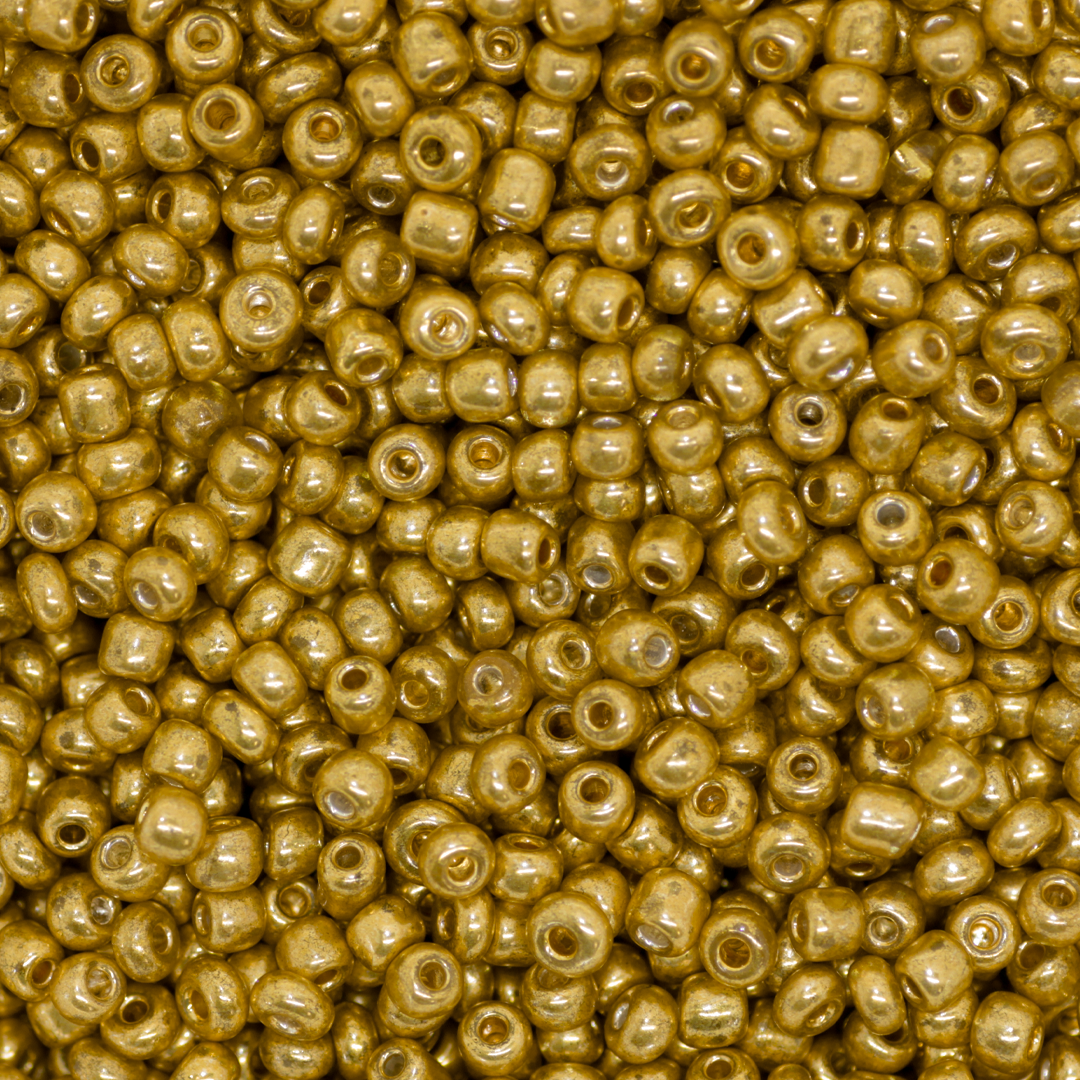 Seed Bead Bulk Bag - 6/0 - Gold Galvanized Duracoat - 448g/6,000pcs