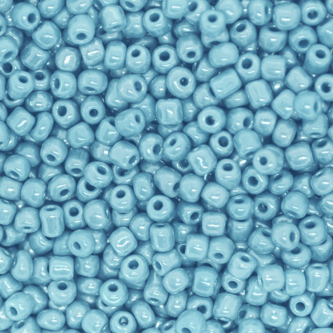 Seed Bead Bulk Bags - 6/0 - Baby Blue Satin - Approx 448g/6,000pcs