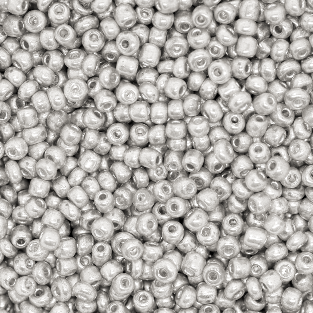 Seed Bead Bulk Bag - 11/0 - Galvanized Duracoat Silver - Approx 448g/40,000pcs