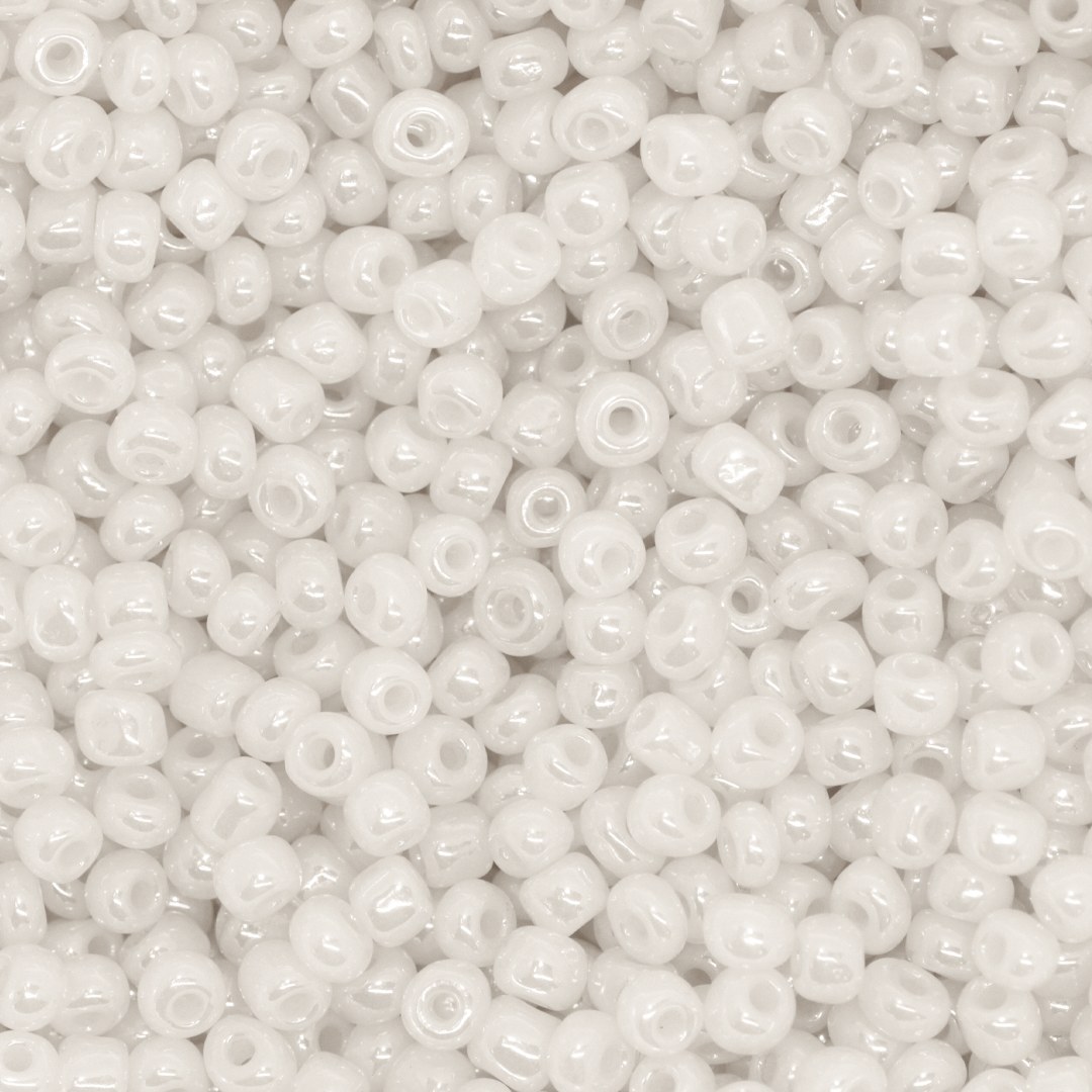Seed Bead Bulk Bag - 11/0 - White Opaque Ceylon - Approx 448g/40,000pcs