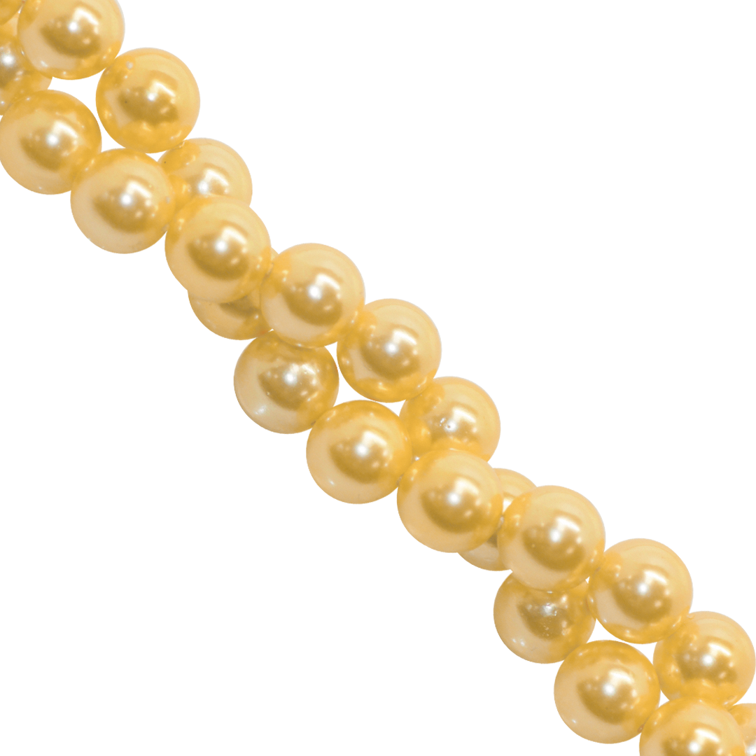 Shell Pearls, Yellow Gold, Available in Various Sizes
