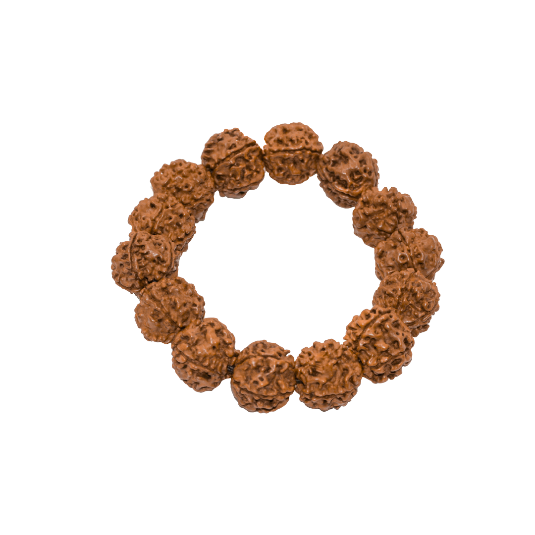 Bracelet - Wooden Rudraksha Bead Bracelet - Approx 18mm