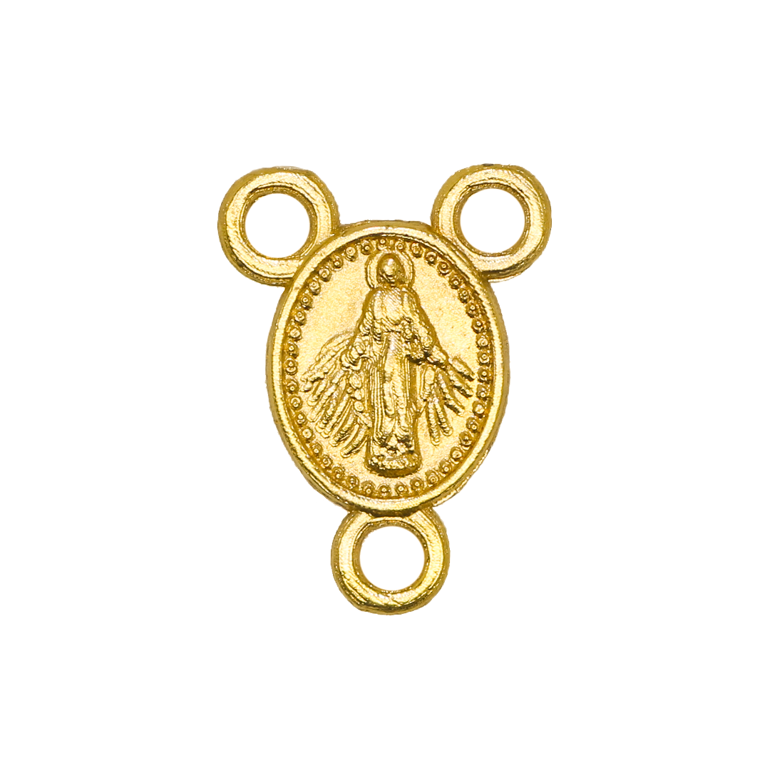 Charm, Rosary Centerpiece, Gold, Alloy, 14.5mm x 10.5mm, Sold Per pkg of 20