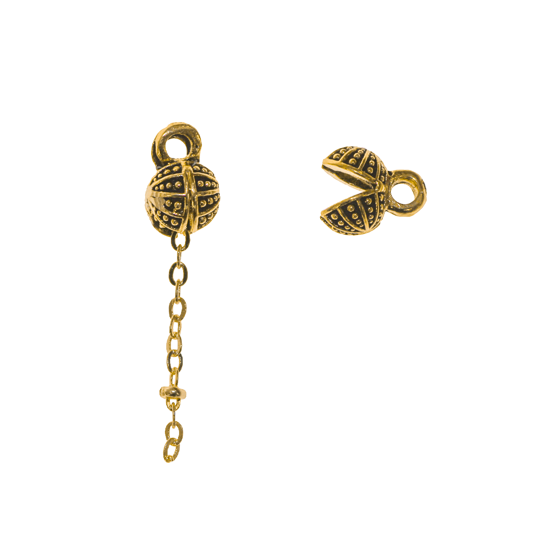 Terminators, Cord End, Alloy, 9mm x 7mm, Sold Per pkg of 20, Available in Multiple Colours