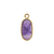 Charm, Faceted, Oval, Semi-Precious Stones, Gold, Alloy, 17.5mm x 8mm, Sold Per pkg of 1, Available in Multiple Gemstones