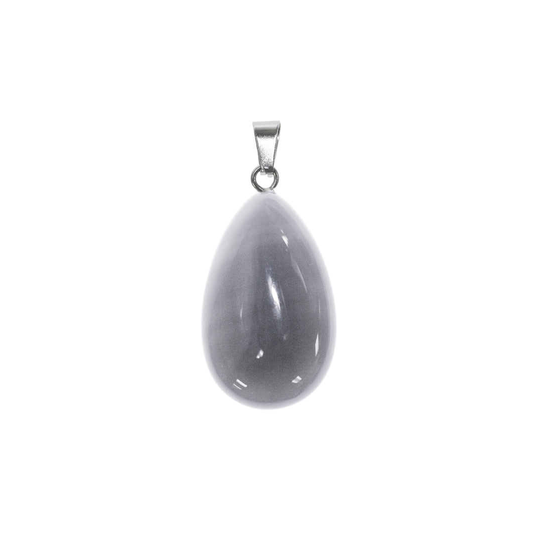 Teardrop Stone Pendant, Approx 38mm x 24mm, Available in Multiple Semi-Precious Stones - 1 pc