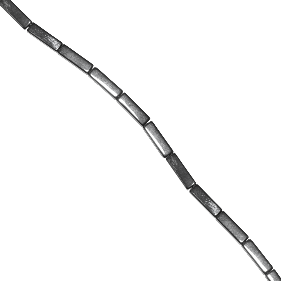 Hematite, Bar, Semi-Precious Stone, 12.5mm x 4mm, Approx 30 pcs per strand
