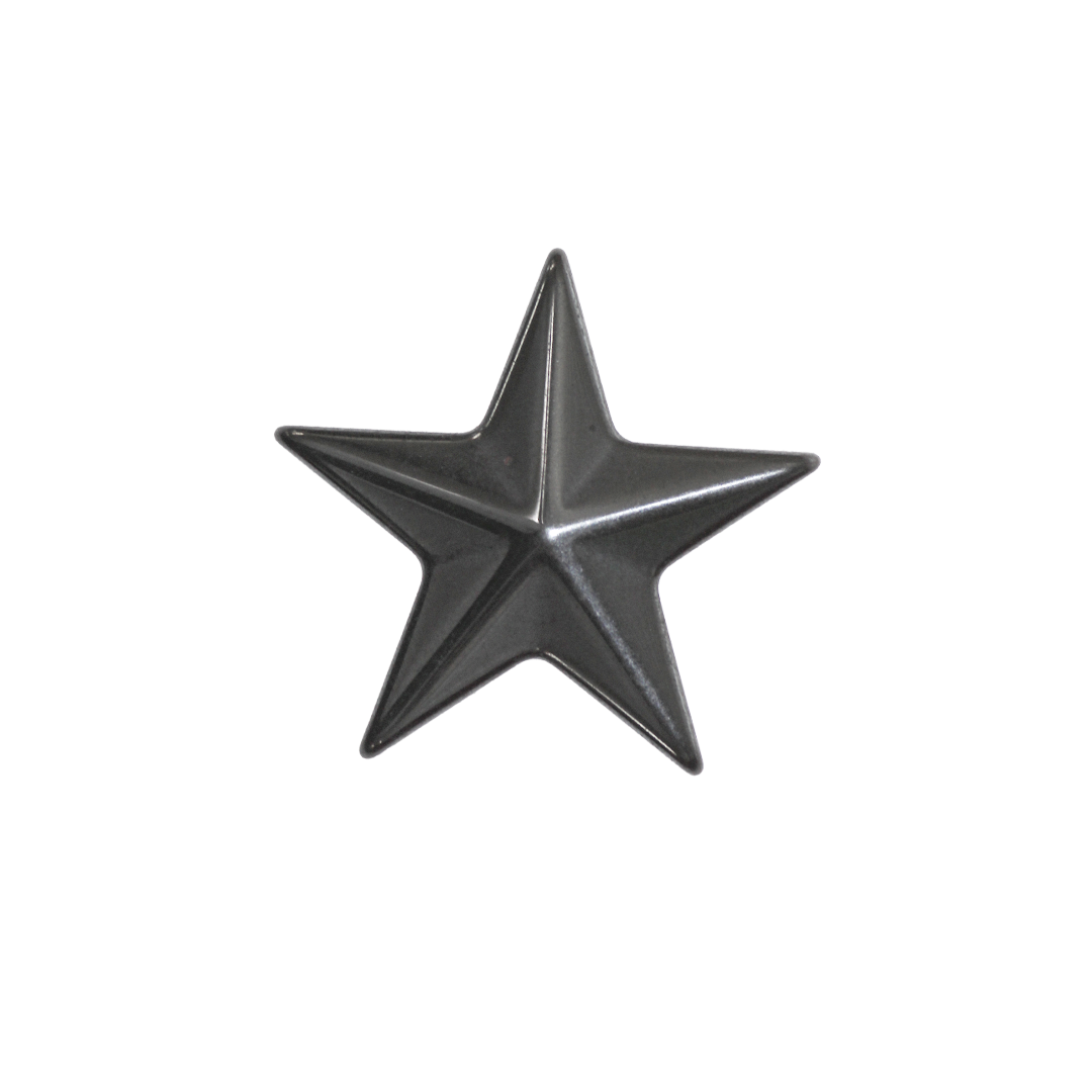 Hematite Star Pendant, Semi-Precious Stone, Approx 34.5mm x 36.5mm x 6mm, 1 pc