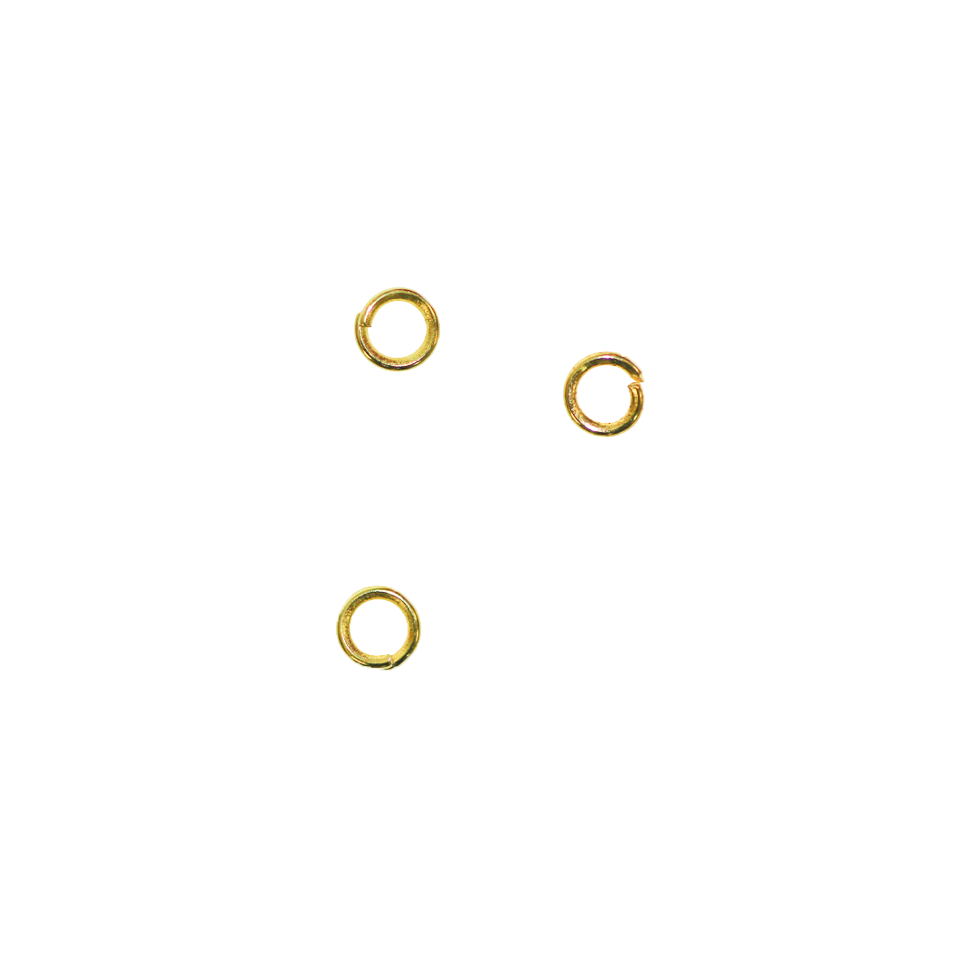 Jump Rings, Gold, Alloy, Round, 4mm, 21 Gauge, Sold Per pkg of Approx 440