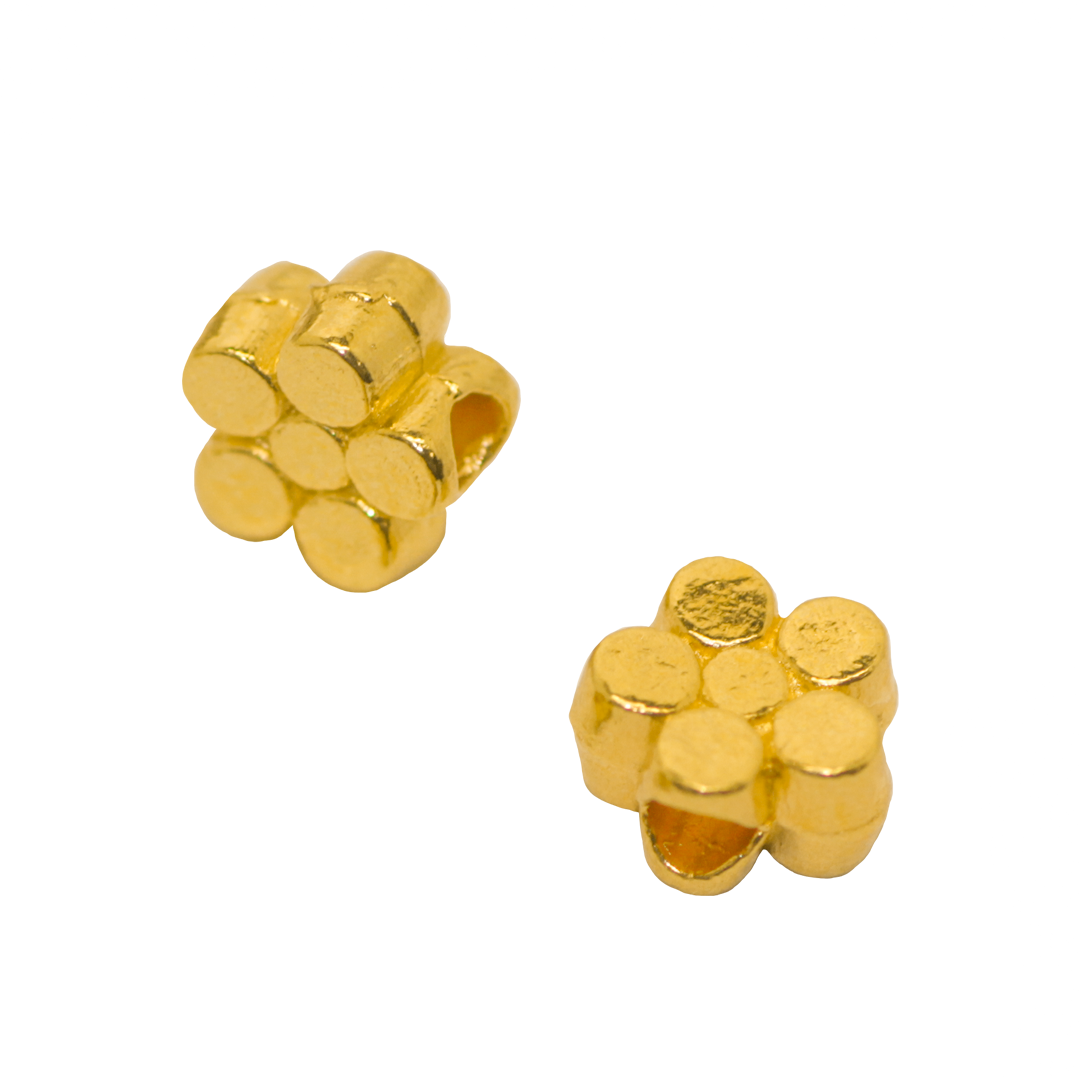 Spacers, Flower Bead, Gold, Alloy, 5mm, Sold Per pkg of 24