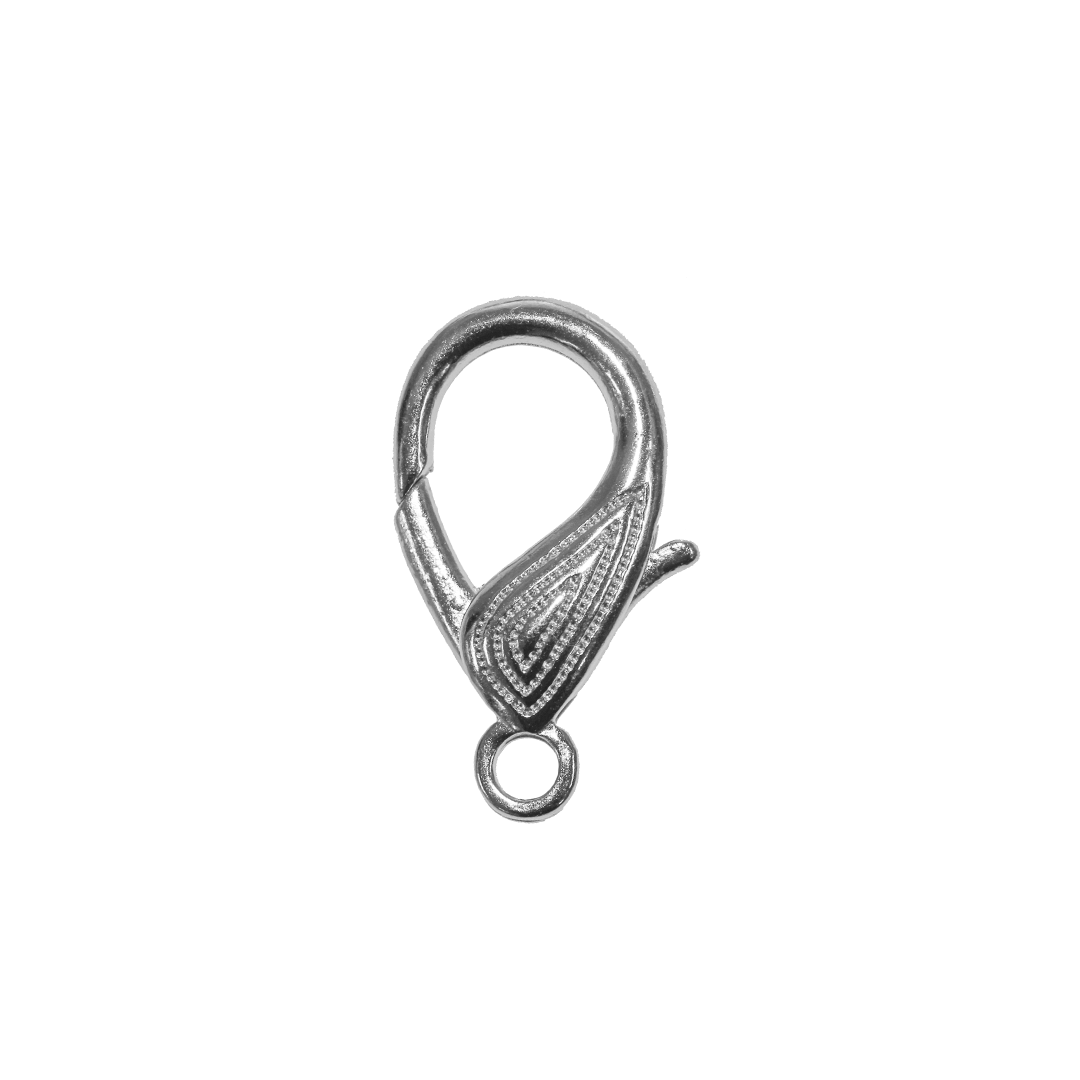 Clasp, Large Lobster, Silver, Alloy, 29mm x 16mm, Sold Per pkg of 10