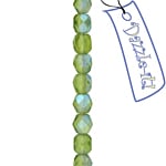 CZECH F/P 4mm OLIVINE AB MATTE