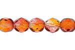 FIRE/POLISHED 6mm TWO TONE ORANGE STRUNG