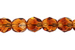 F/P 6mm Round Transparent Amber Two Tone