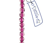 Czech F/P 4mm Transparent Amethyst - Pinklined