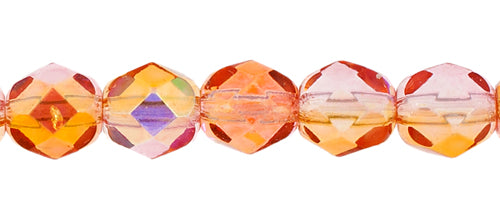 F/P 6mm Orange Rose Two Tone AB