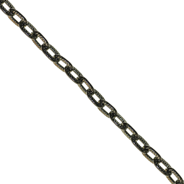 Chains, Flat Cable, Gunmetal, Aluminum, 8mm x 5mm x 2mm per loop, Sold ...
