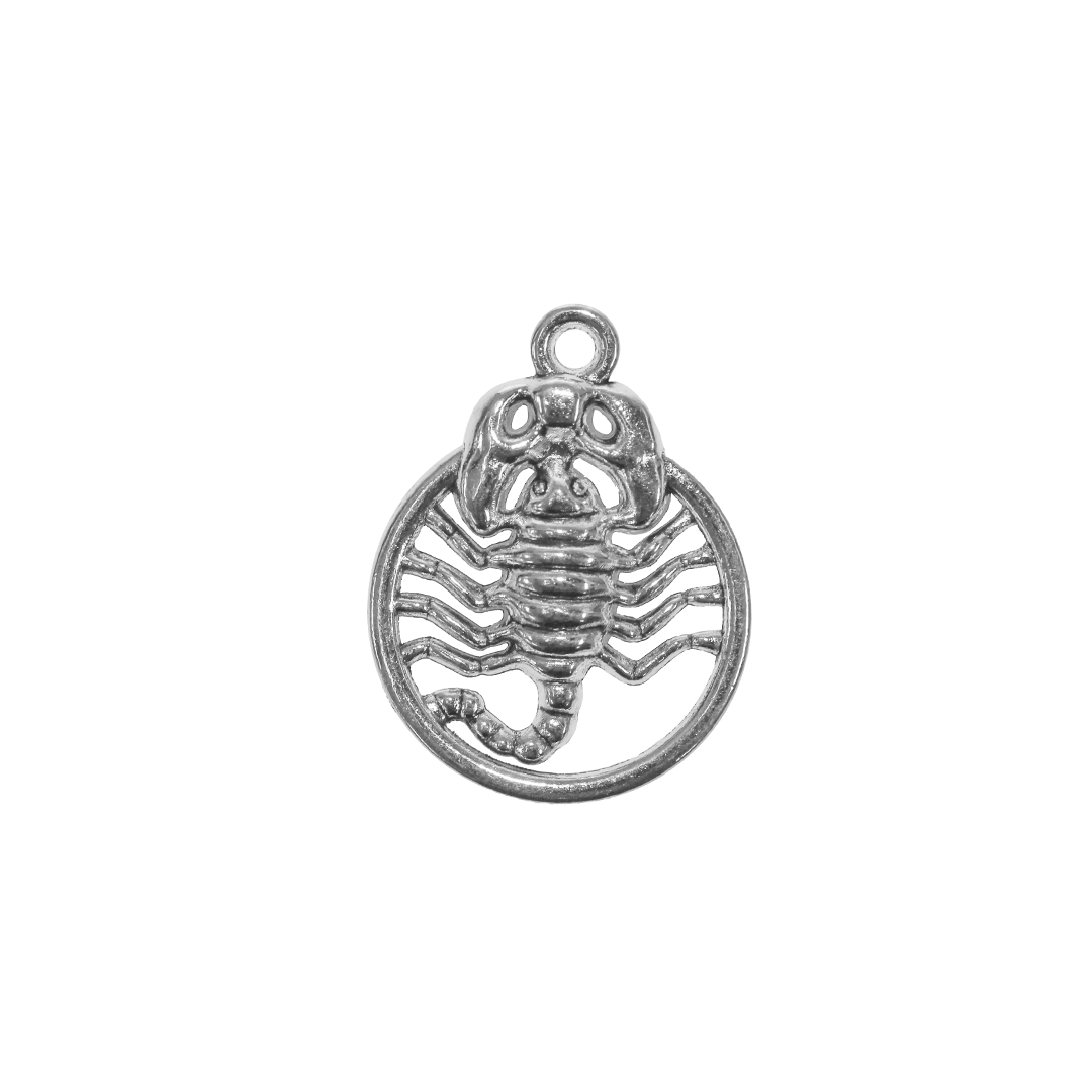 Pendants, Scorpion, Silver, Alloy, 25mm x 19.5mm x 2.8mm, Sold Per pkg of 10