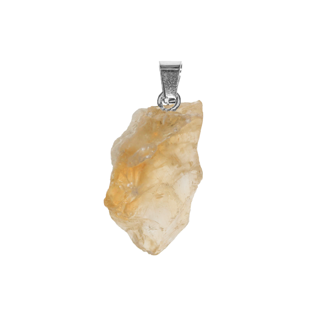 Charm, Rough Citrine, Semi-Precious Stones, Approx 25mm x 14mm, Sold Per pkg of 1