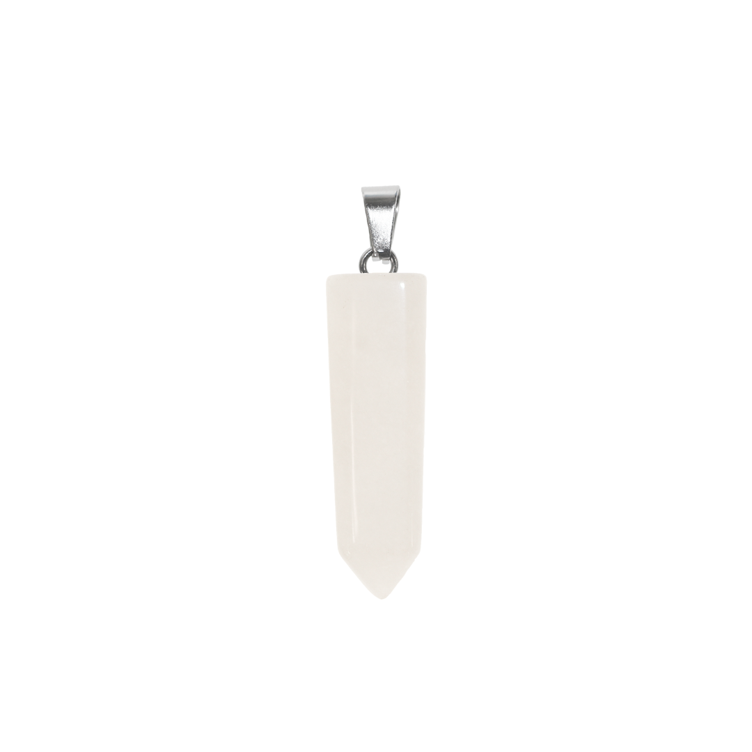 Point Stone Pendant, Semi-Precious Stones, 46-50mm x 14-15mm, Sold Per pkg of 1, Available in Multiple Gemstones