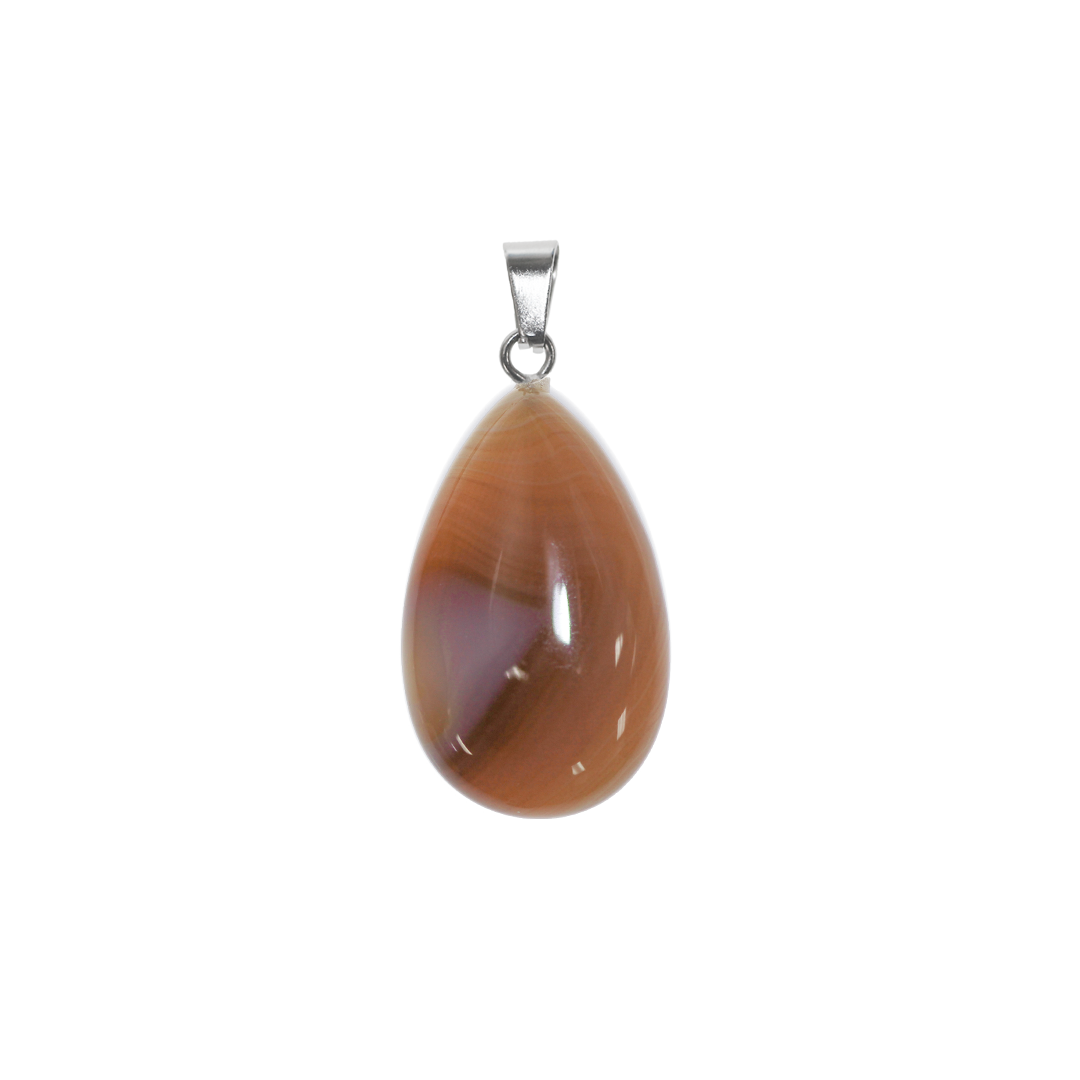 Teardrop Stone Pendant, Approx 38mm x 24mm, Available in Multiple Semi-Precious Stones - 1 pc