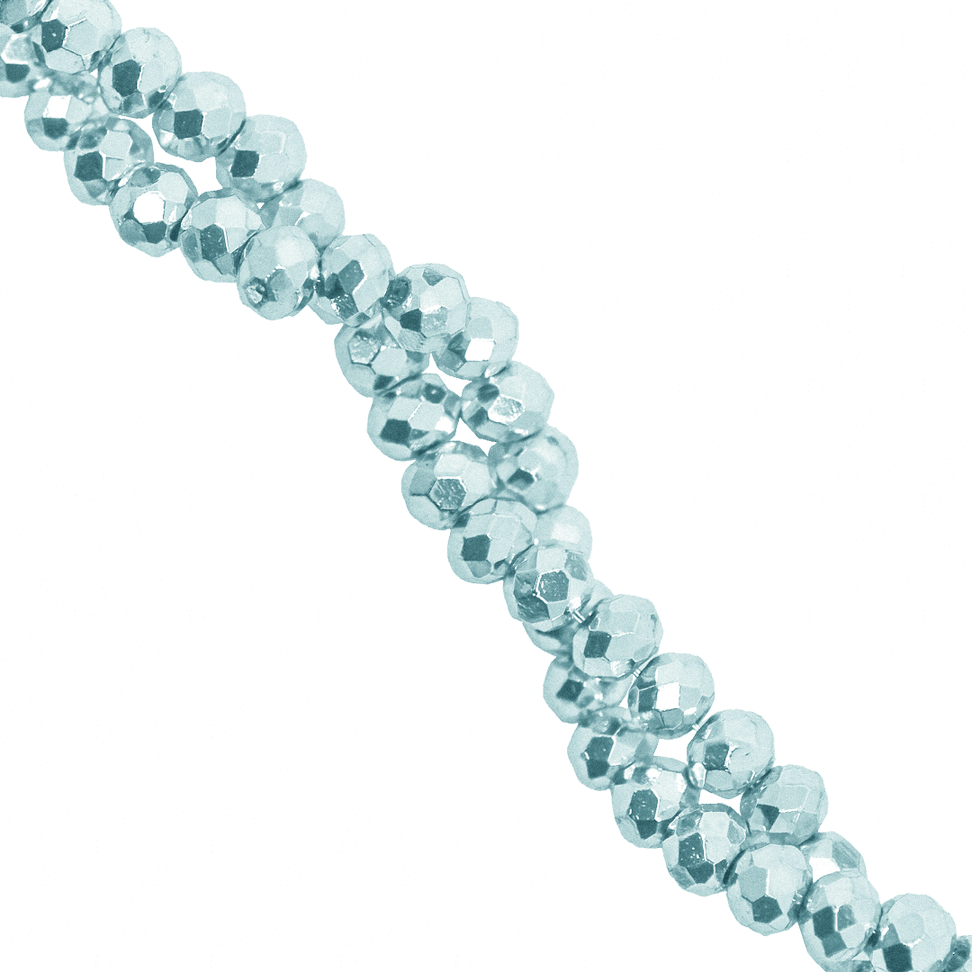 Glass Crystal Beads, Faceted, Round, Metallochrome, 2mm, Approx 170 pcs per strand, Available in Multiple Colours
