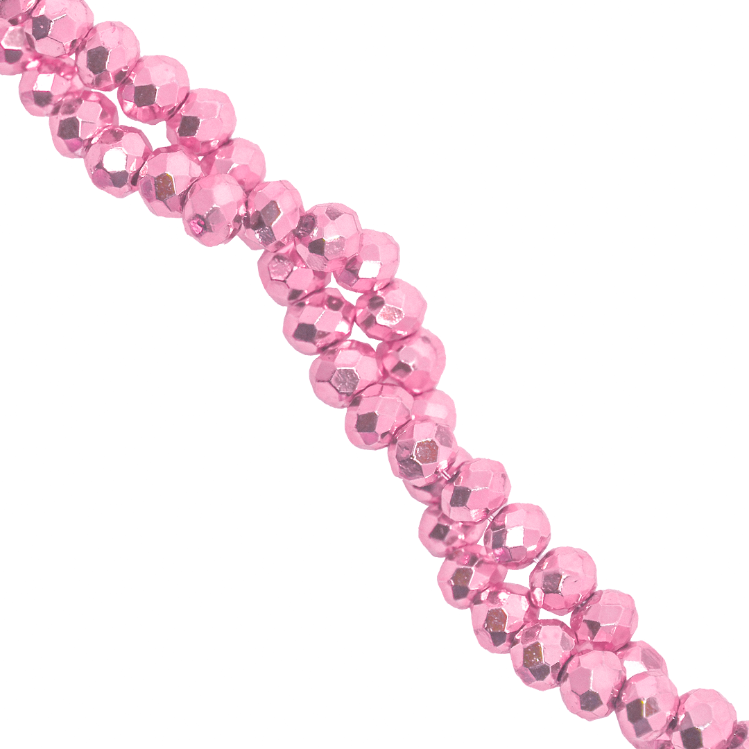 Glass Crystal Beads, Faceted, Round, Metallochrome, 2mm, Approx 170 pcs per strand, Available in Multiple Colours