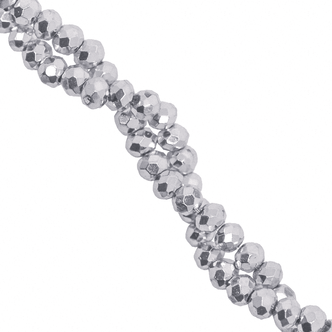 Glass Crystal Beads, Faceted, Round, Metallochrome, 2mm, Approx 170 pcs per strand, Available in Multiple Colours