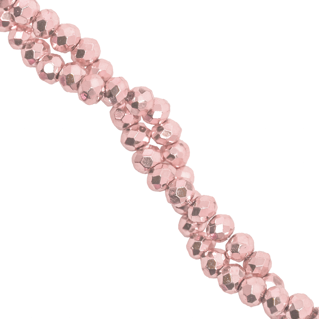 Glass Crystal Beads, Faceted, Round, Metallochrome, 2mm, Approx 170 pcs per strand, Available in Multiple Colours
