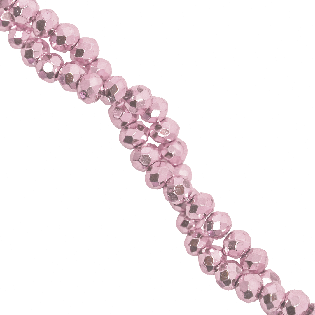 Glass Crystal Beads, Faceted, Round, Metallochrome, 2mm, Approx 170 pcs per strand, Available in Multiple Colours