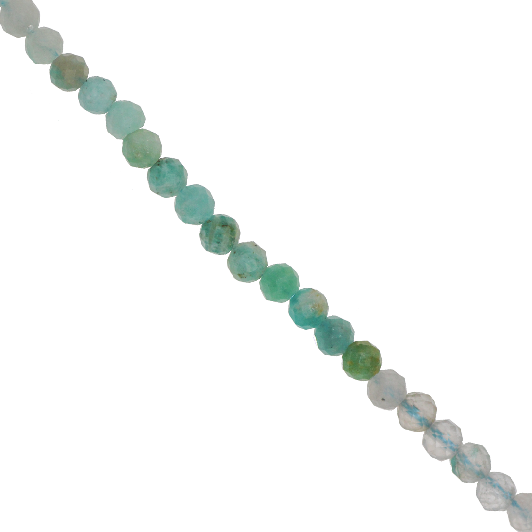 Mixed Gemstones Beads, Faceted, Round, Semi-Precious Stones, 3-3.5mm, Approx 120 pcs per strand