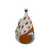 Gemstone Pendant, Peacock, Silver, Alloy, 32.5mm x 19mm x 9.5mm, Available in Multiple Gemstones, 1 pc