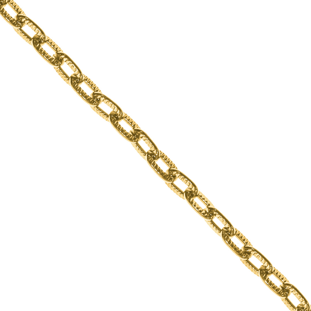 Chains, Gold Stainless Steel, Cable Chain, 7.5mm x 4.5mm x 2mm per loop - Sold per Meter