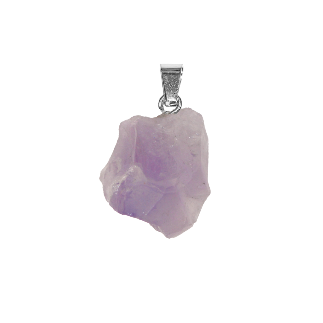 Charm, Rough Amethyst, Semi-Precious Stones, Approx 15-20mm x 14-16mm, Sold Per pkg of 1