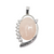 Gemstone Pendant, Oval, Silver, Alloy, 40.5mm x 26mm x 9mm, Available in Multiple Gemstones, 1 pc