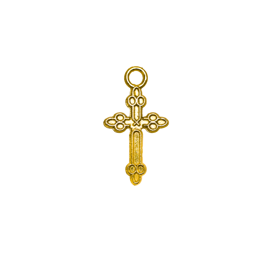 Charm, Cross, Alloy, 19mm x 10.5mm x 2mm, Sold Per pkg 10, Available in Multiple Colours