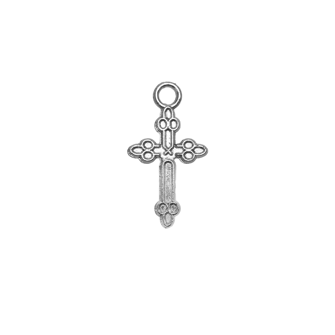 Charm, Cross, Alloy, 19mm x 10.5mm x 2mm, Sold Per pkg 10, Available in Multiple Colours
