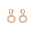 Earrings, Cubic Zirconia Round Stud, 925 Sterling Silver, 16mm x 10mm, Sold per pkg of 1 pair, Available in Multiple Colours