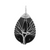 Gemstone Pendant, Wire Wrapped Stone, Silver, Alloy, 43.5mm x 25mm x 11.5mm, Available in Multiple Gemstones, 1 pc