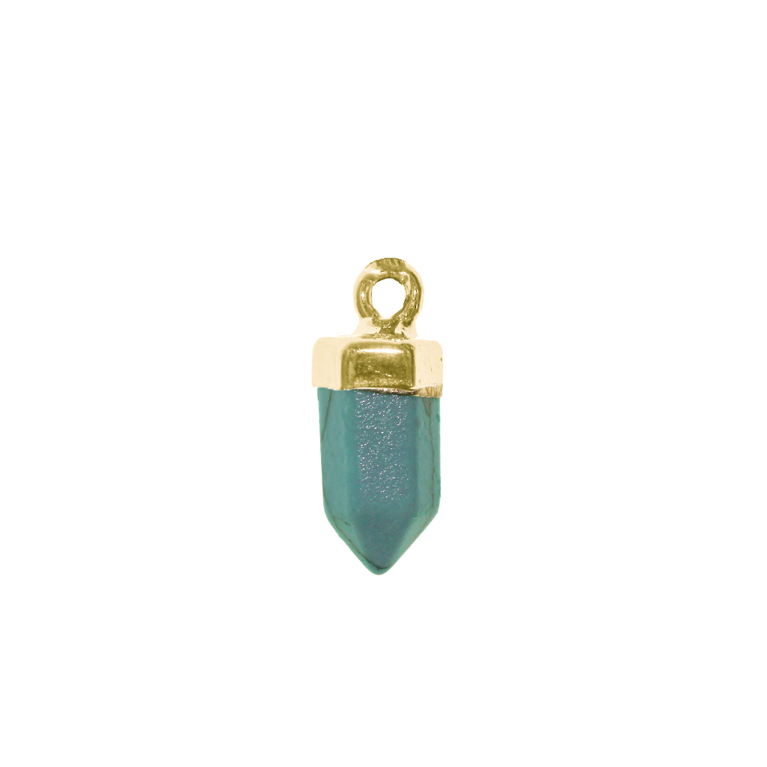 Charm, Faceted Stone, Gold, Alloy, Approx 16.5mm x 7mm, Sold Per pkg of 1, Available in Multiple Gemstones
