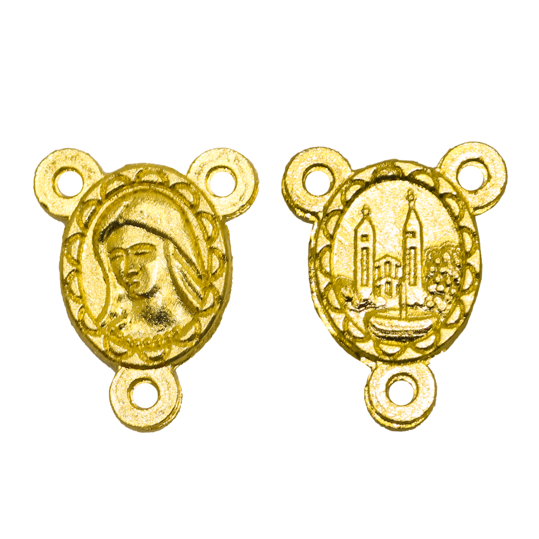 Charm, Mary Centerpiece, Gold, Alloy, 14mm X 11mm, Sold Per pkg of 10