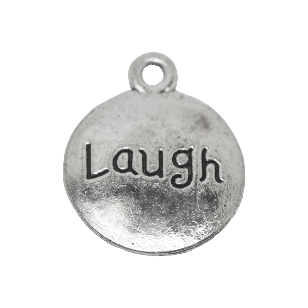 Charms, Laugh, Silver, Alloy, 17mm x 14mm x 2mm, Sold Per pkg of 12