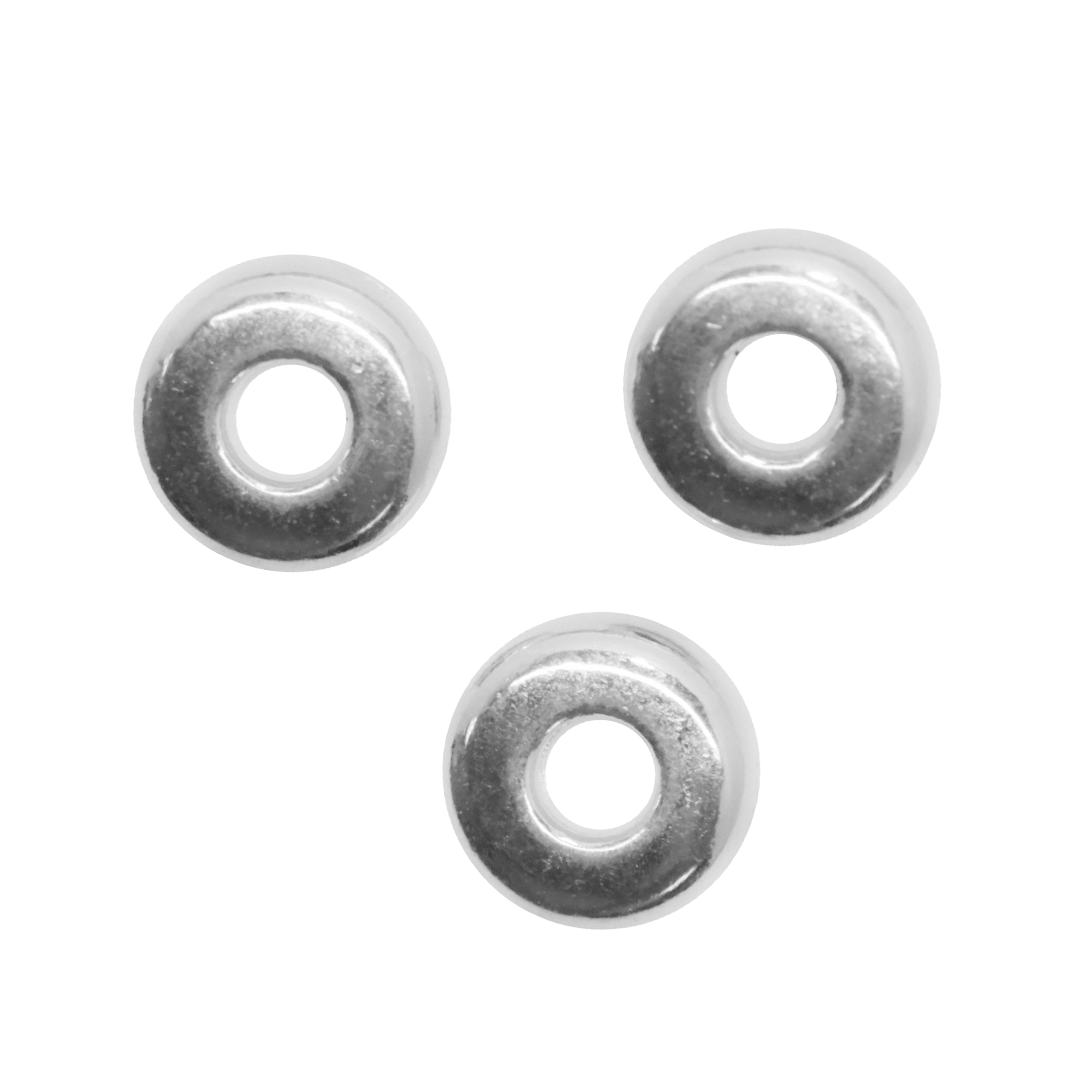 Spacer, Rondelle Bead, Alloy, 8mm, Sold Per pkg of 24, Available in 2 Colours
