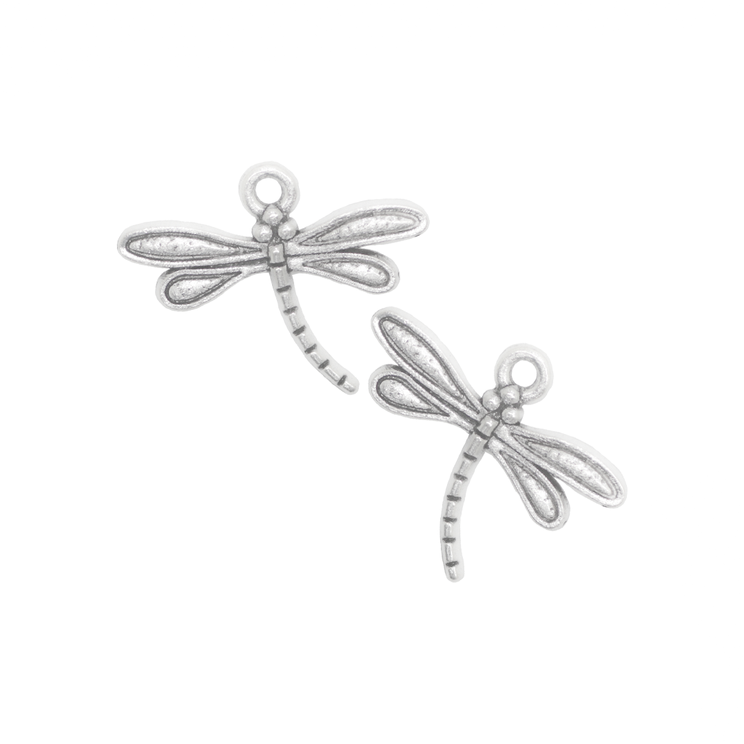 Charms, Dragonfly, Alloy, 15mm x 19.5mm, Sold Per pkg of 16, Available in 2 Colours