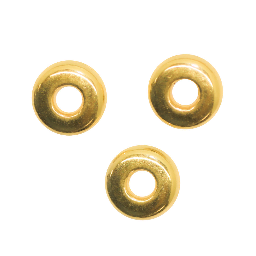 Spacer, Rondelle Bead, Alloy, 8mm, Sold Per pkg of 24, Available in 2 Colours